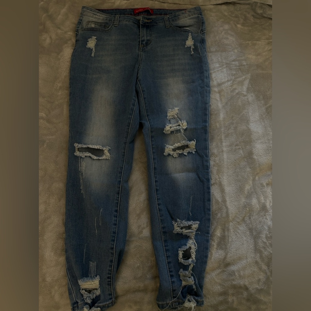 Distressed Blue Jeans for Women